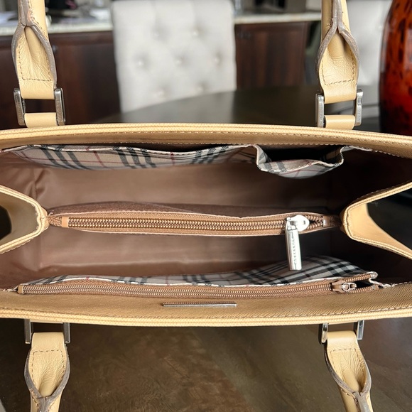 Burberry Leather Tan Satchel Bag - Picture 9 of 15